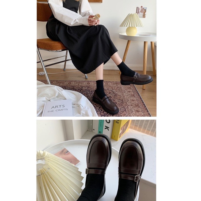 GDN35H2512 GIÀY OXFORD THỜI TRANG NỮ BÚP BÊ VINTAGE COSPLAY CỔ ĐIỂN DÁNG TRƠN HOT TREND | BigBuy360 - bigbuy360.vn