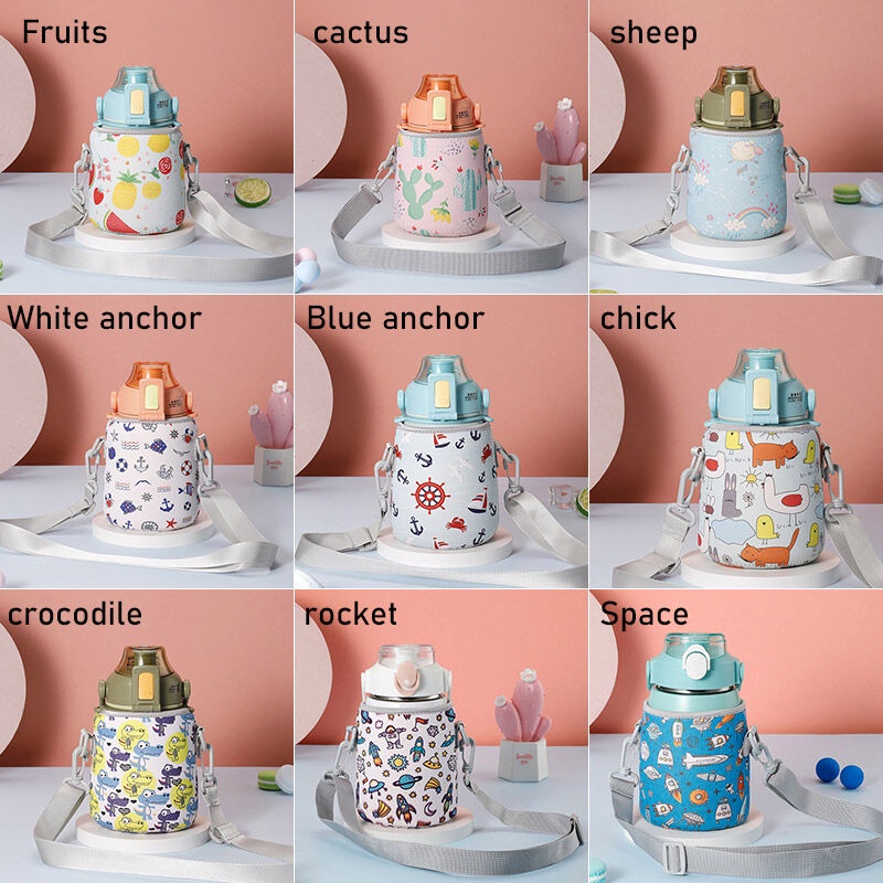 ONLY HOUSE Bộ Cốc Uống Nước In Hoạt Hình Dễ Thương Cho Bé