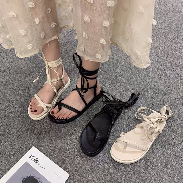 Giày sandal nữ cột dây chiến binh