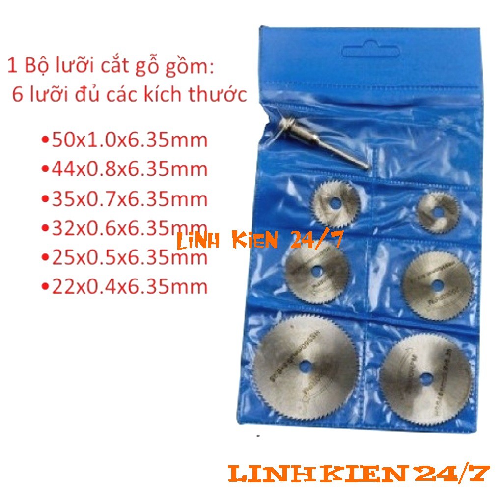 BỘ 6 LƯỠI CẮT GỖ MINI