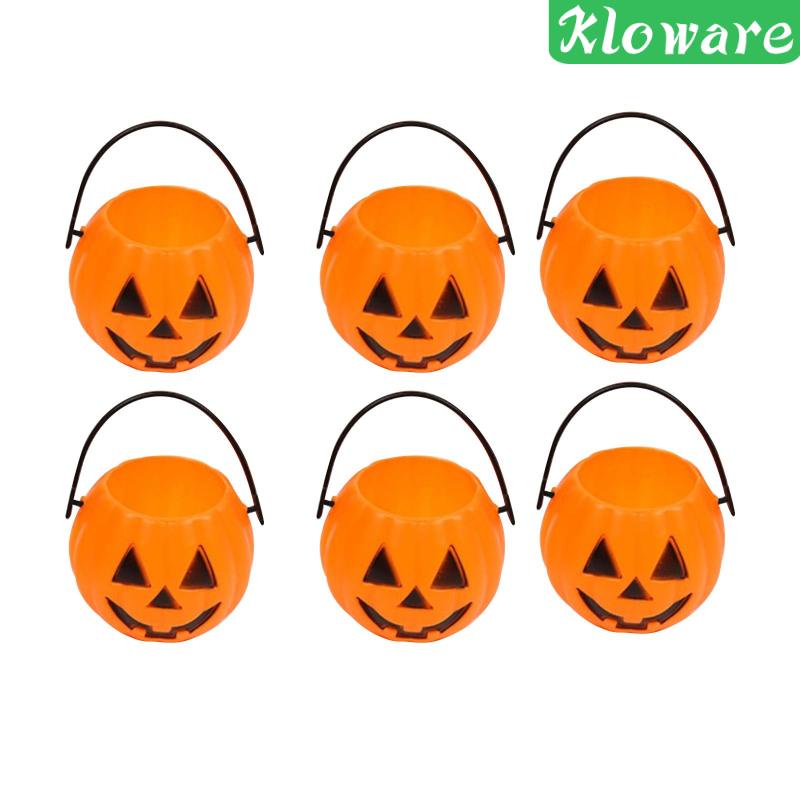 Set 6 Giá Đỡ Kẹo Hình Quả Bí Ngô Trang Trí Halloween
