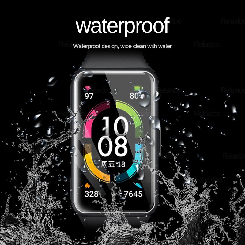 Set 5 Miếng Dán Màn Hình Bằng TPU Hydrogel Cho Huawei Honor Band 6 / en Huawei Honor Band 6