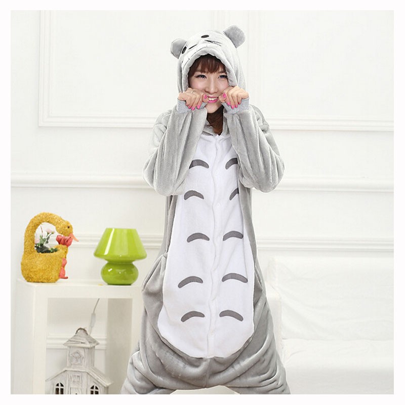 Bộ áo liền quần ngủ hóa trang nhân vật hoạt hình Totoro Kigurumi đáng yêu dành cho nữ