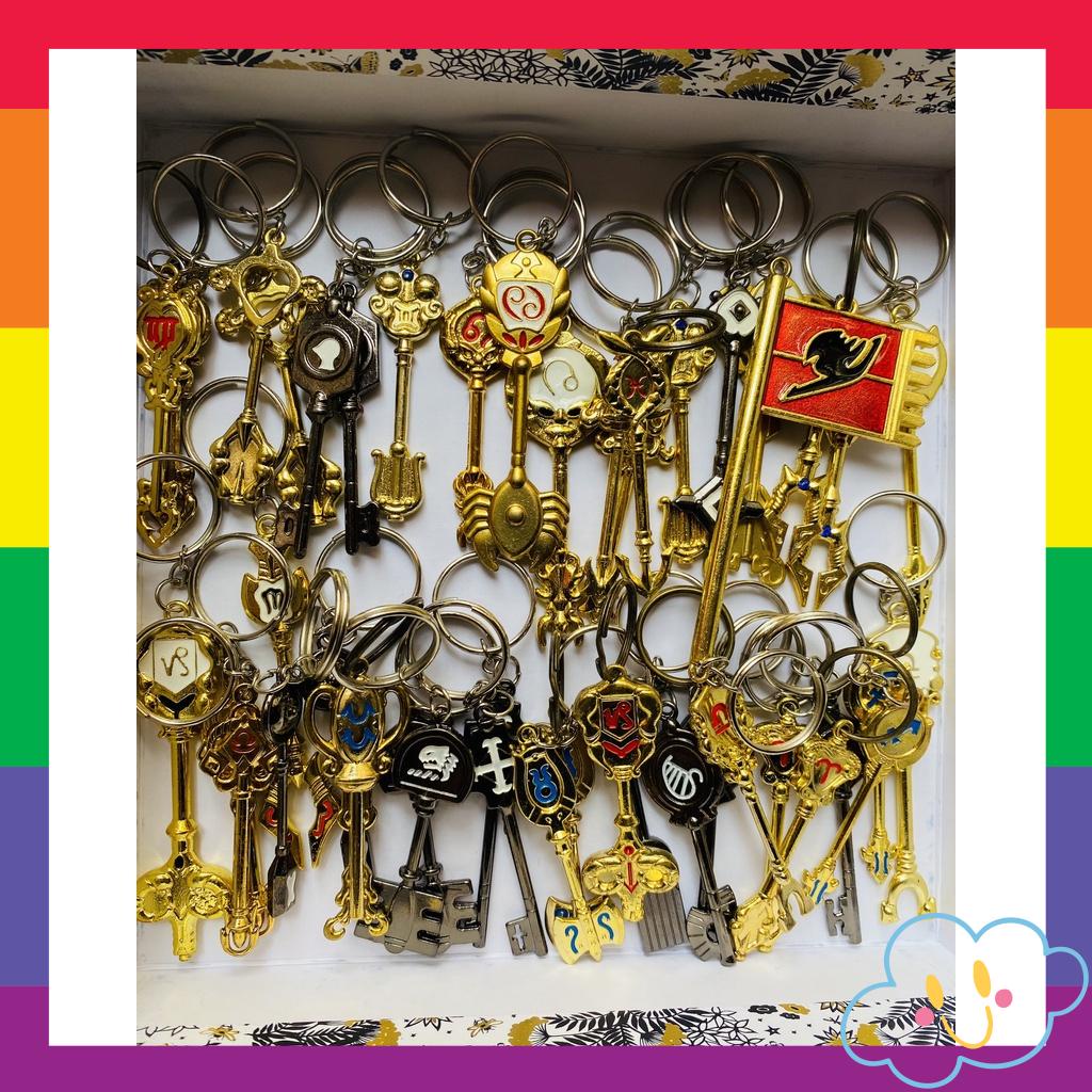 Móc Chìa Khóa Dây Chuyền Fairy Tail Cung Hoàng Đạo Sailor Moon Sakura Đồng Giá 25k