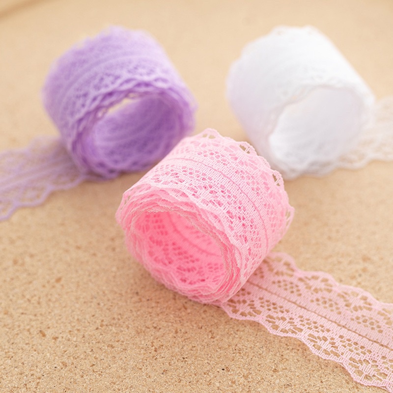 Ruy Băng Ren Cuộn 45M, Khổ Ngang 3CM Thắt Nơ, Buộc Quà, Gói Hoa