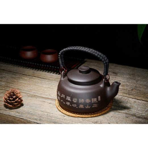 Ấm trà tử sa công suất lớn- ấm trà thô quặng tím-ấm trà đích thực