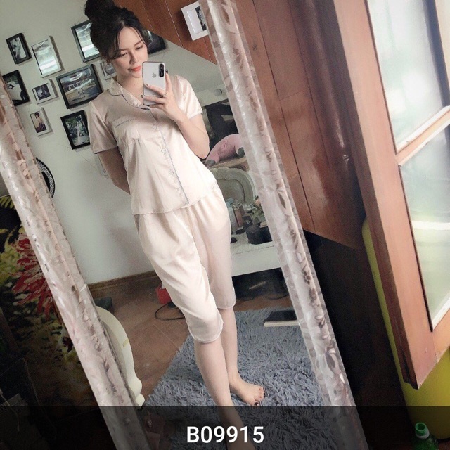 Bộ pijama lụa lửng siêu xinh (4 màu) | BigBuy360 - bigbuy360.vn