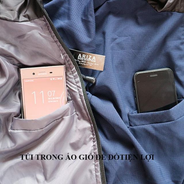 ÁO KHOÁC GIÓ 2 LỚP GIỮ ẤM CHỐNG GIÓ ARIZA CÓ MŨ RỜI | BigBuy360 - bigbuy360.vn
