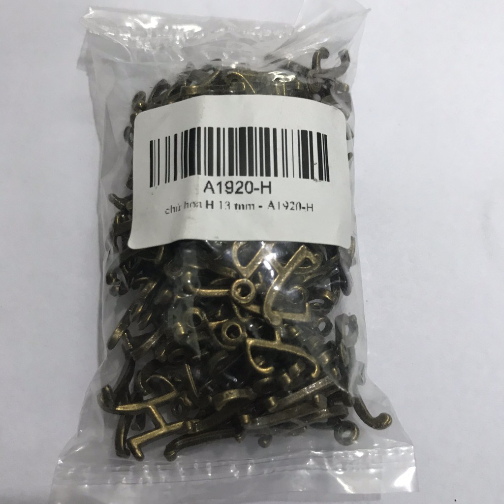 N5 - Phụ kiện trang trí chữ kiểu 13mm màu đồng. (Qúy khách vui lòng xem kĩ mô tả để chọn đúng mã hàng)