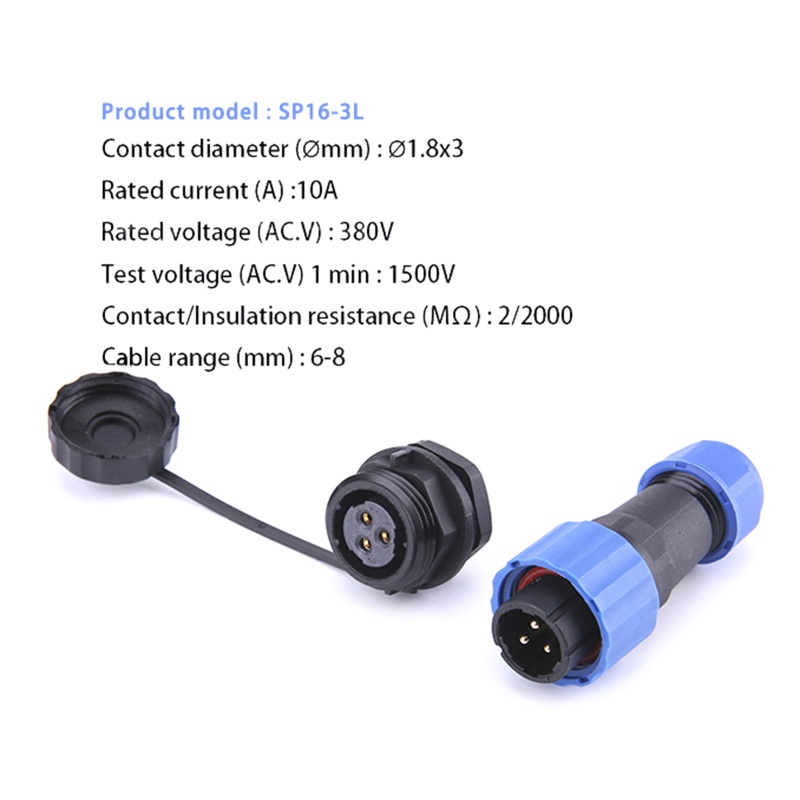 Đầu Nối Dây Điện Chống Nước Alli SP16 2 3 4 5 6 7 9 Pin