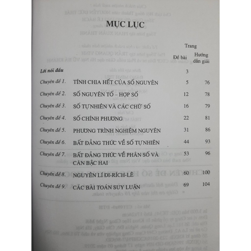 Sách - 9 chuyên đề Số học trung học cơ sở