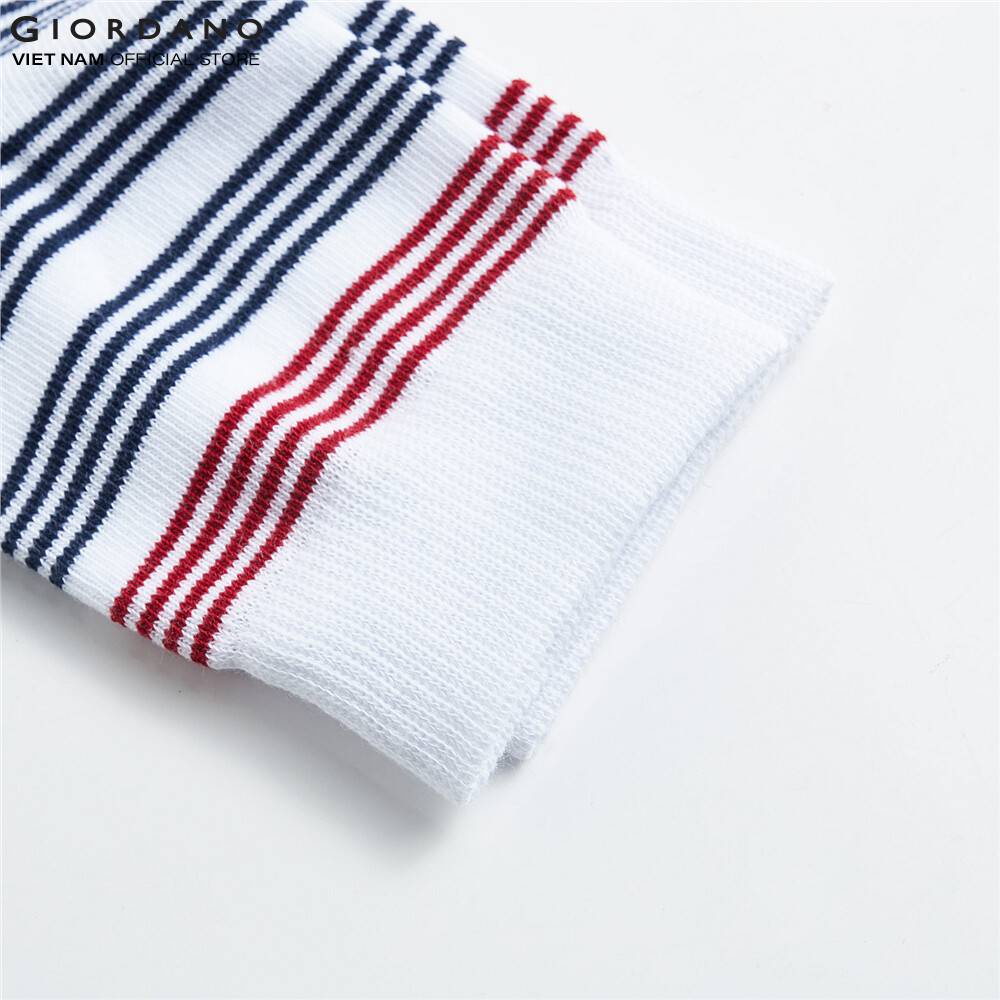 Combo 2 Đôi Vớ Cổ Cao Unisex Giordano Cotton Socks 01159019