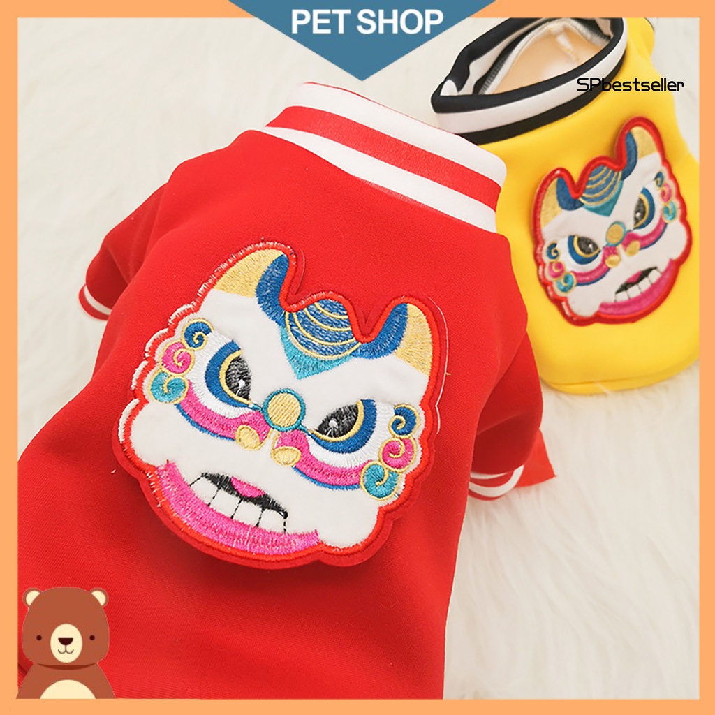 Áo khoác in hình sư tử dễ thương thời trang xuân đông cho thú cưng