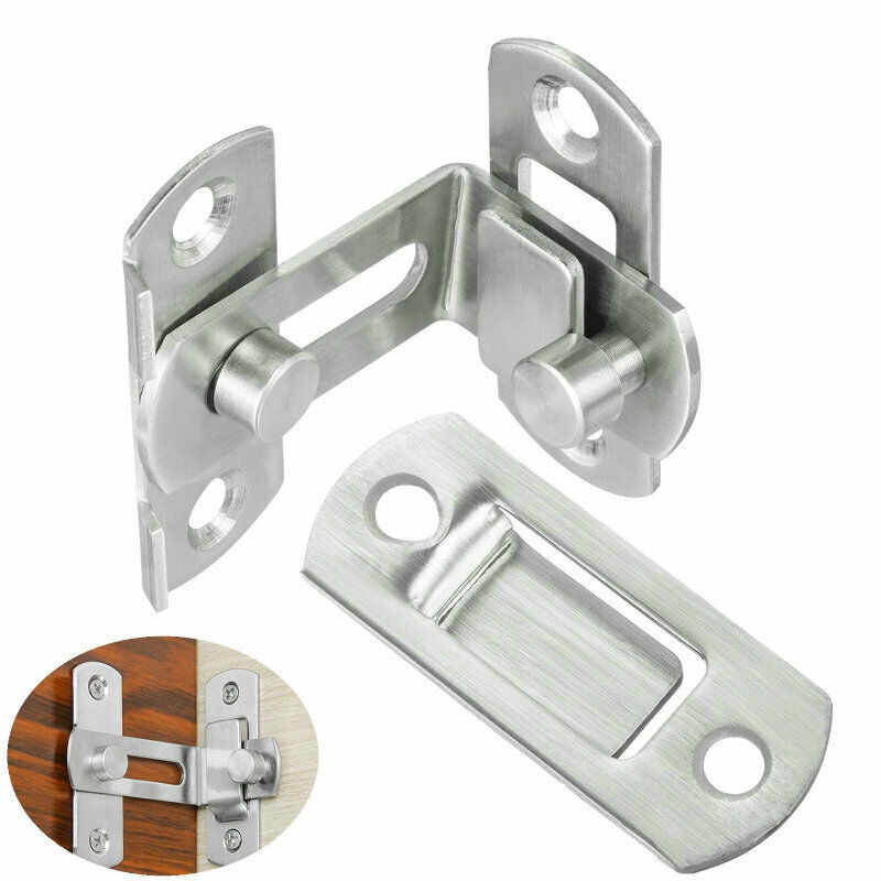 Bu long khóa cửa trượt thiết kế bẻ góc 90 độ chất liệu thép không gỉ cho nhà tắm