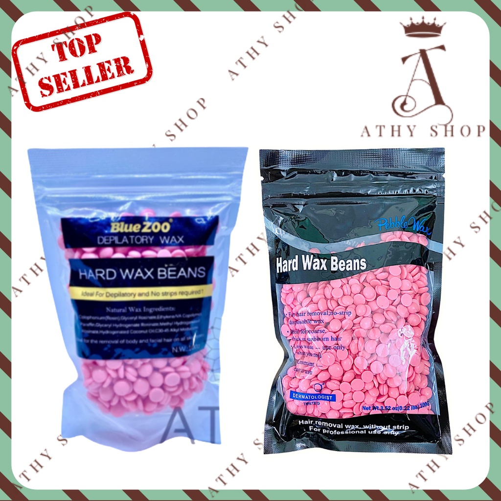 SÁP WAX LÔNG 100G HARD WAX BEANS BLUE ZOO, hạt đậu tẩy lông Bluezoo, hair remover bean