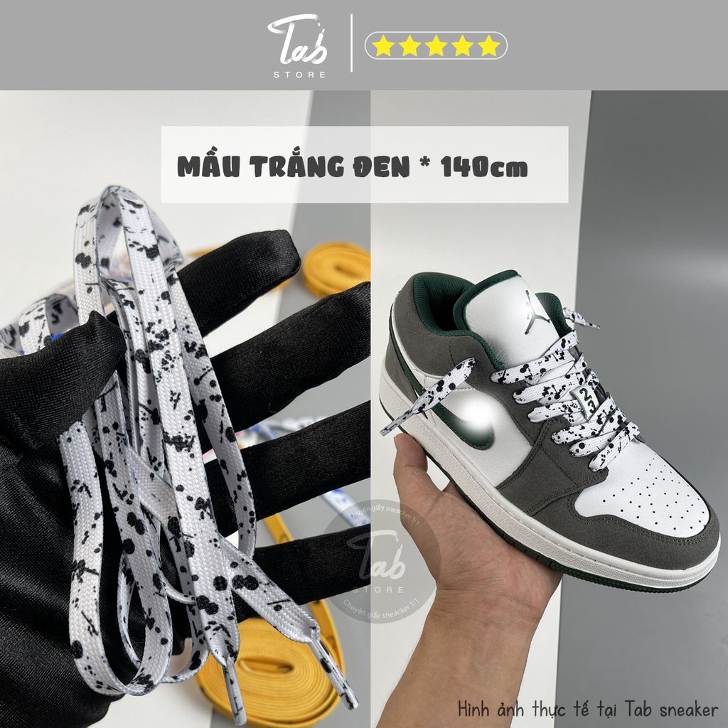 [KatShoes] Dây Giày Sneaker Loang Vẩy Sơn Cho Giày JD Low Mid High, AF1, CV [Hàng chuẩn Trung]