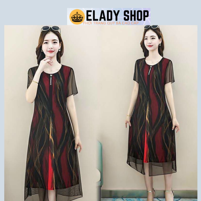 [Giao hàng nhanh]Đầm trung niên⚡FREESHIP⚡ Váy trung niên cho mẹ hàng Quảng Châu cao cấp chất vải  đẹ