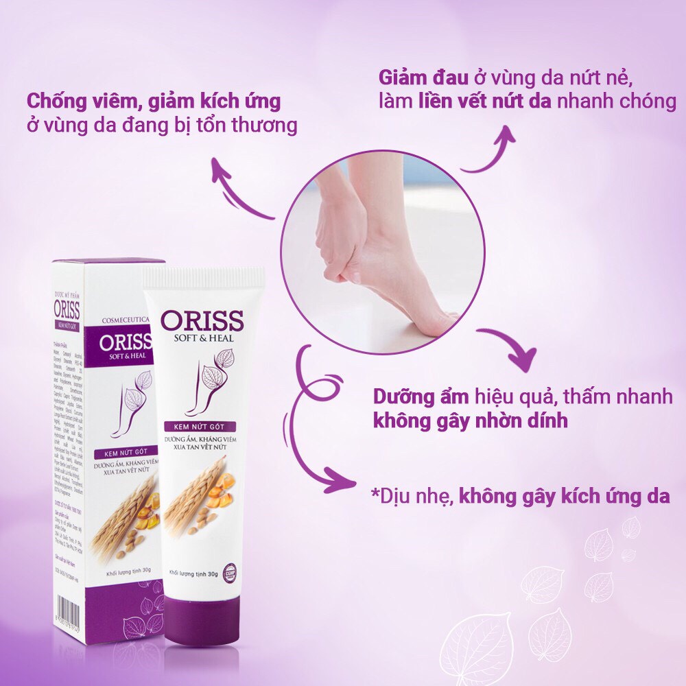 Kem Nứt Gót ORISS - Ngăn Ngừa Nứt Nẻ, Tăng Đàn Hồi Cho Da