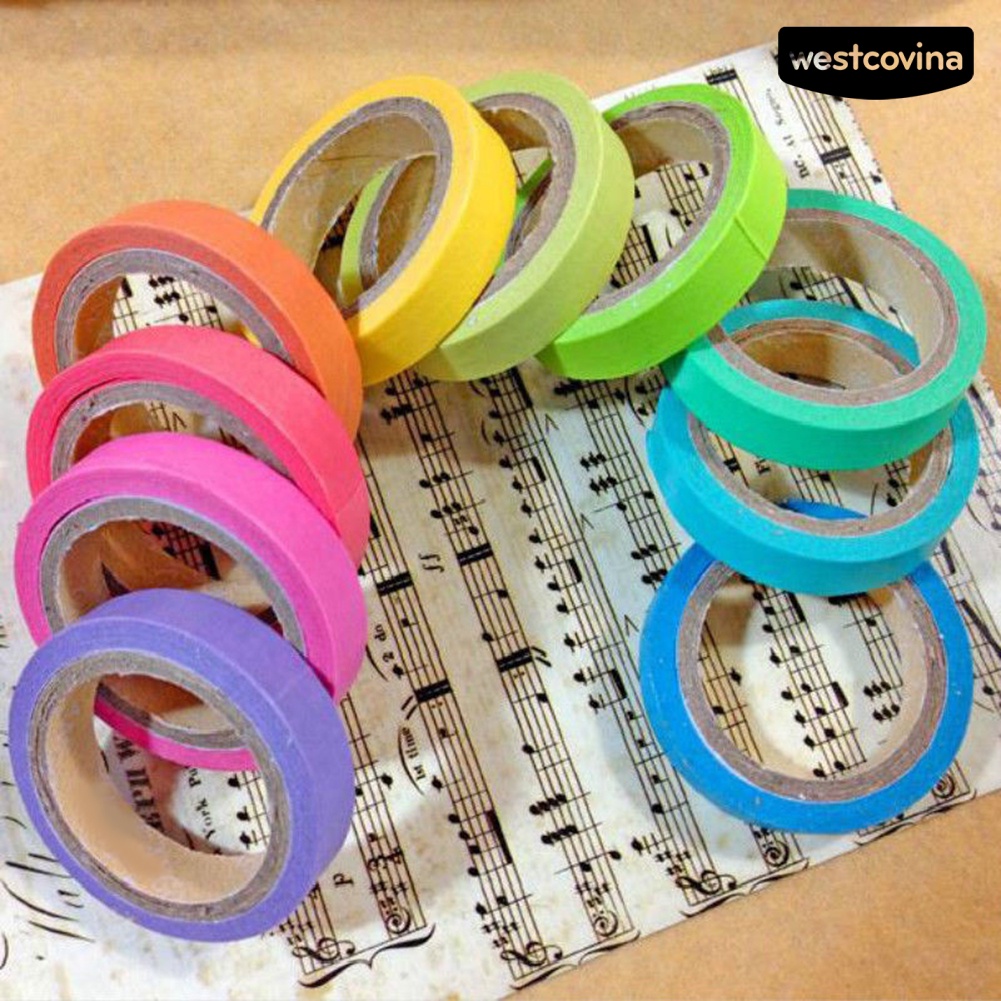 [Hot]✍Bộ 10 Cuộn Băng Keo Mini Dài 5m