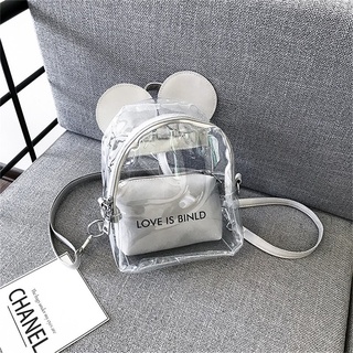 Balo nhựa pvc trong suốt hình dạng chuột mickey đáng yêu đa năng