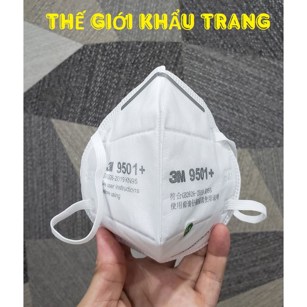 Khẩu trang 3M N95 9501v+, 9501+ chống bụi mịn PM2.5, dây thun đeo tai, hàng chính hãng | WebRaoVat - webraovat.net.vn