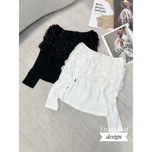 Áo bẹt vai bèo tiểu thư anh thật