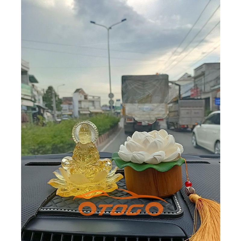 Tượng Phật Bà Quan Âm Ngọc Lưu Ly Trang Trí Ô Tô