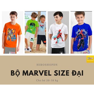 Combo 5 bộ bé trai size đại 4-16/18 tuổi (15-60 kg) - bộ bé trai xuất khẩu Marvel