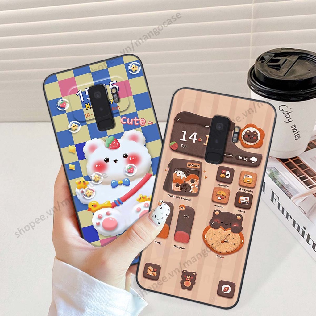 Ốp lưng Samsung S9 / S9 Plus / S9+ hình gấu, thỏ, đồng hồ cute dễ thương