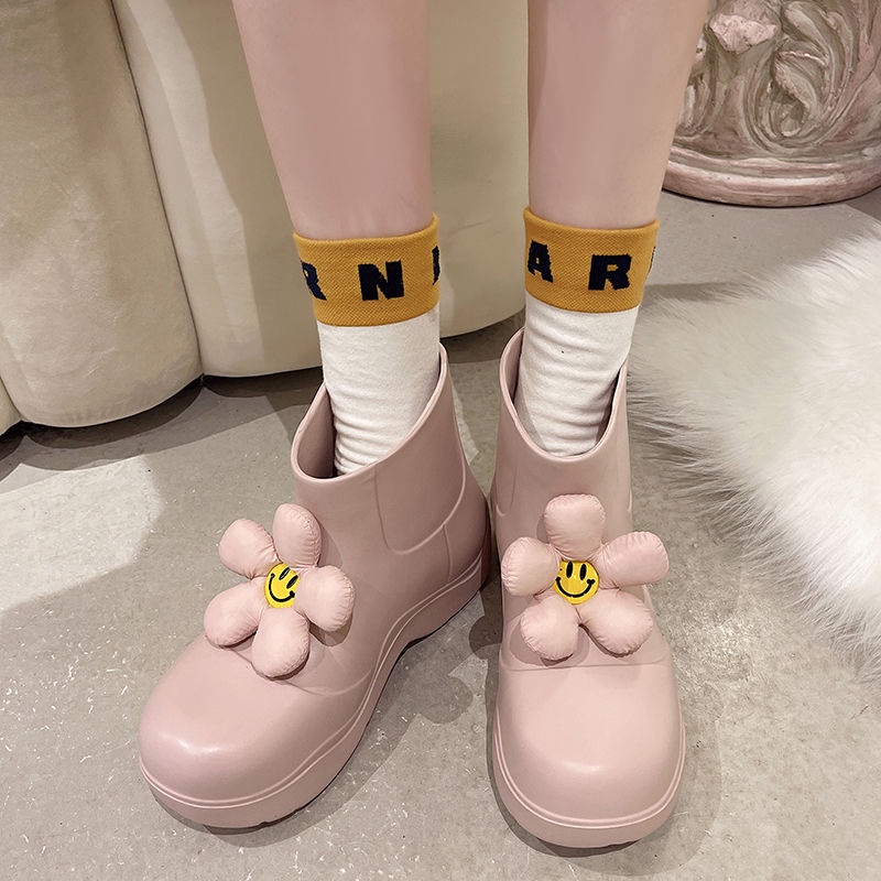 Ủng Đi Mưa Dày Dặn Tăng Chiều Cao Chống Trượt Chống Thấm Nước Thời Trang Mùa Hè Cho Nữ