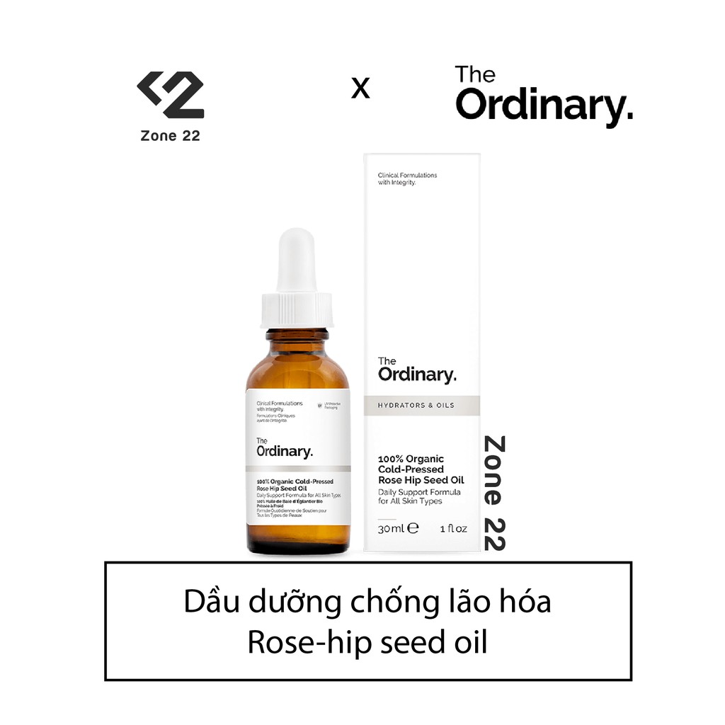[ZONE 22] Dầu dưỡng chống lão hoá Rose Hip Seed Oil - The Ordinary