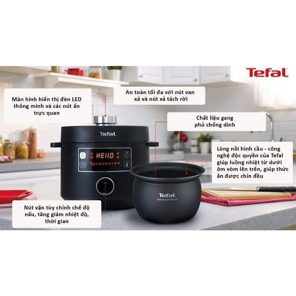 Nồi Áp Suất Điện Đa Năng Tefal CY754830 5Lit , Với 10 Chương Trình Nấu Tự Động_ Hàng Nhập Từ Đức