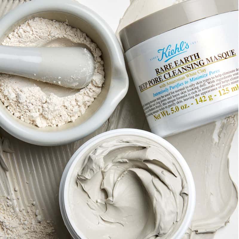 Mặt nạ đất sét Anchuyt làm sạch lỗ chân lông làm sáng da loại bỏ mụn đầu đen-Kiehls Rare Earth Pore Cleansing Mask 125ml