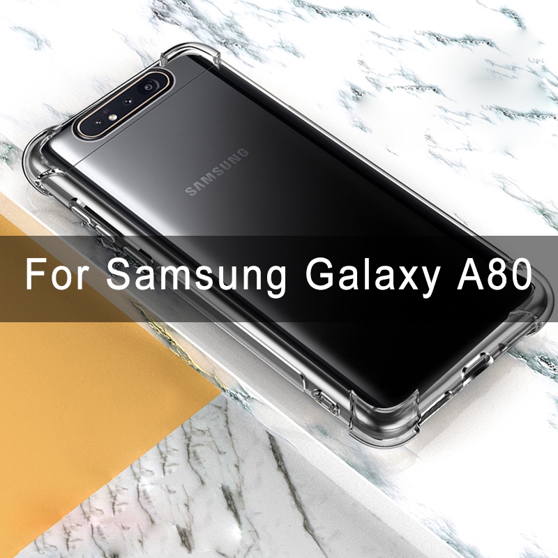 Ốp điện thoại trong suốt mềm chống sốc cho Samsung Galaxy A80