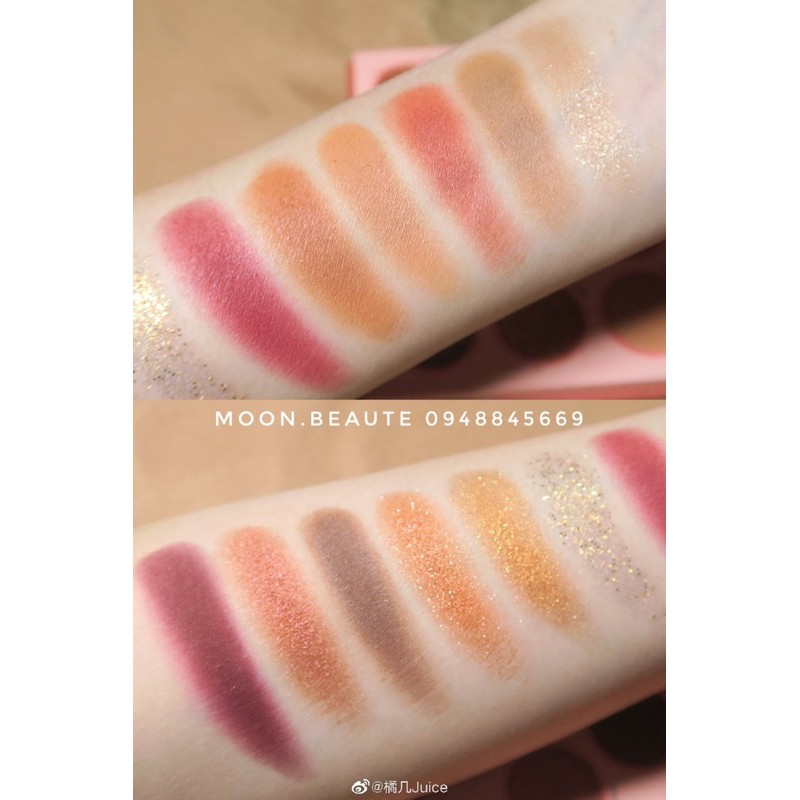 Bảng mắt Whatever Colourpop 12 ô tông cam đỏ siêu xinh
