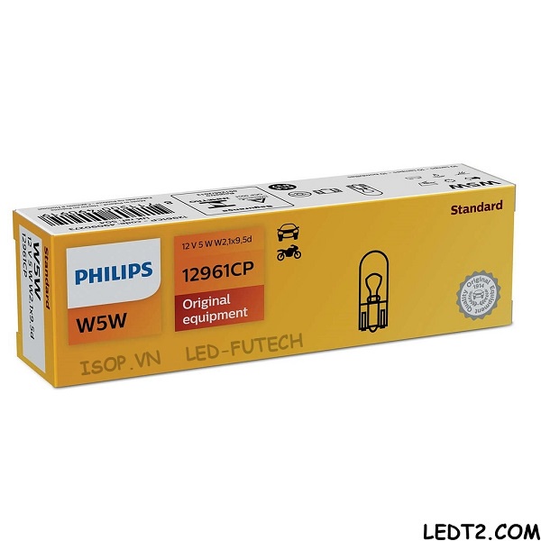 [Mã LIFEAU5SALE giảm 20k đơn 50k] [LEDT2 ISOP] Đèn Halogen Philips T10, S25 [Số lượng: 1 bóng]