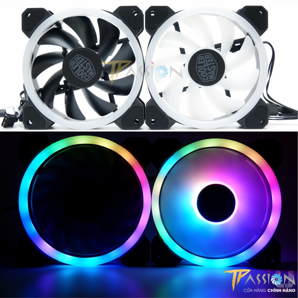 Quạt tản nhiệt Cooler Master MasterFan MF120 S2 | S3 ARGB Halo Led - Chính hãng, fancase