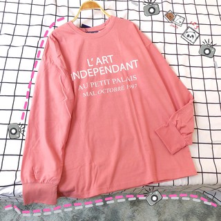Áo Thun Oversize L'ART , HanaClothing , Oversize dưới 65kg Áo dài tay  HanaClothing