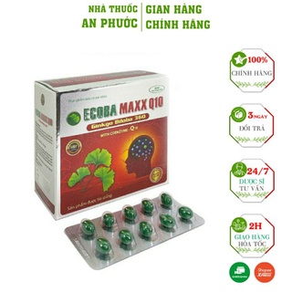 ECOBA MAXX Q10⚡ Tăng tuần hoàn máu não⚡ hộp 100 viên