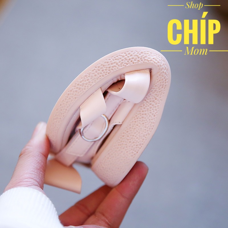 sandal bé gái dép quai hậu chiến binh cho bé đi hoặc da mềm PU đế dẻo êm chân nơ xinh xắn siêu điệu QCCC full hộp  XJS26