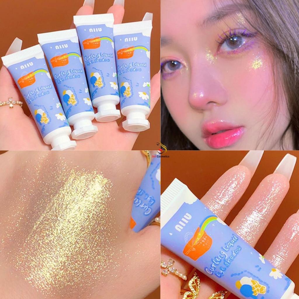 Nhũ mắt NIIU trang điểm bắt sáng hạt mịn lấp lánh dạng tuýp 39g - nhũ trang điểm nội địa trung jint