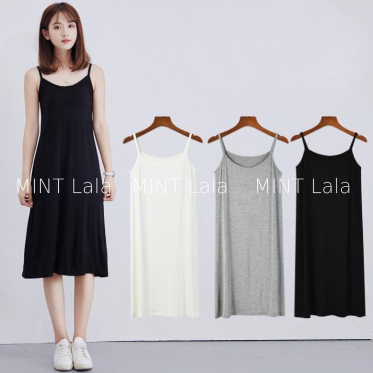 Váy Lót Trong 2 Dây Mặc Đầm Chất Thun Mềm Mại 👗 *