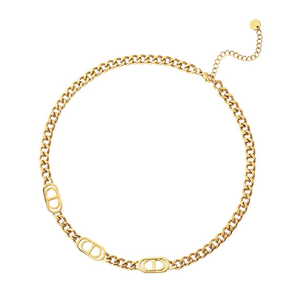 Vòng cổ Choker Hai Lớp Chữ D VANES1 Thời Trang Dành Cho Nam Và Nữ