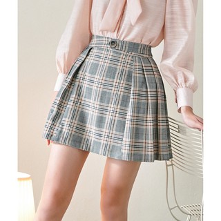 BLEUBIRD Chân váy caro xếp ly YURI SKIRT