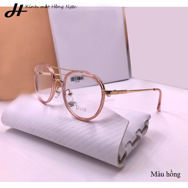Mắt kính gọng tròn, tròng kính 0 độ lọc ánh sáng xanh máy tính, phù hợp nhiều khuôn mặt