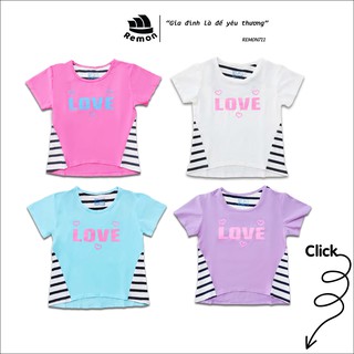Áo bé gái Remon khoét lưng thun cotton 4 chiều 25kg-35kg