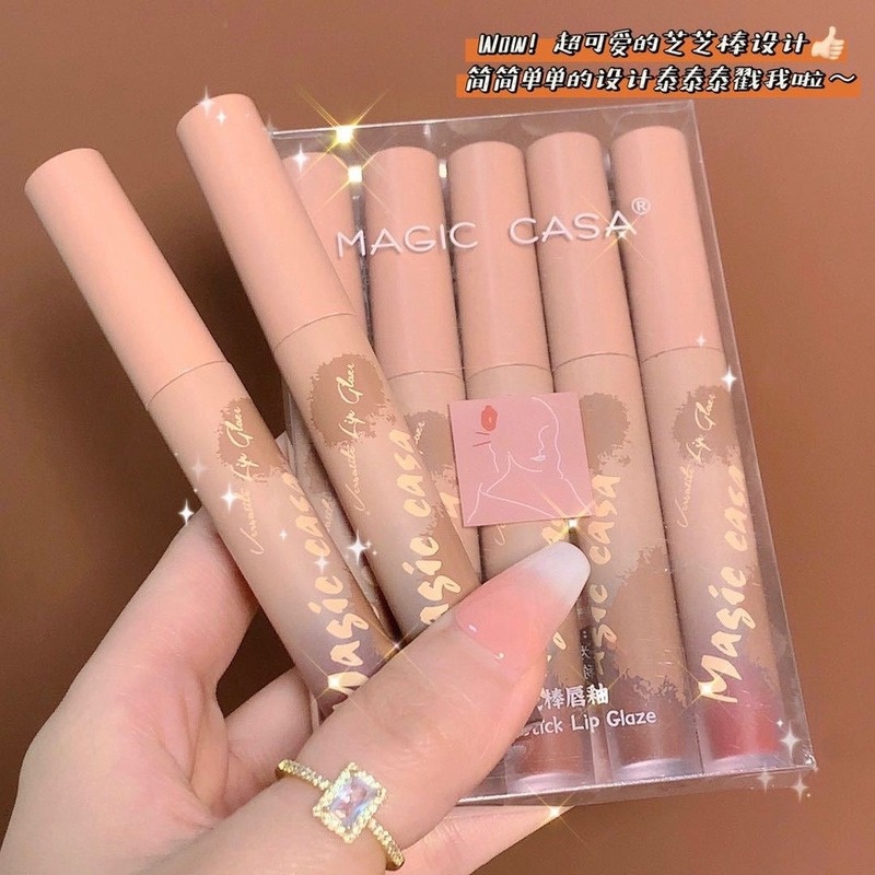 Bộ Son Lì Magic Casa Zhi Thiết Kế Vỏ Son Độc Đáo Thời Trang