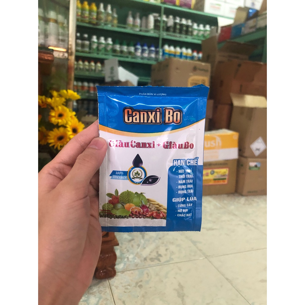 Phân bón vi lượng Canxi Bo- chống rụng hoa, trái non - gói 20ml