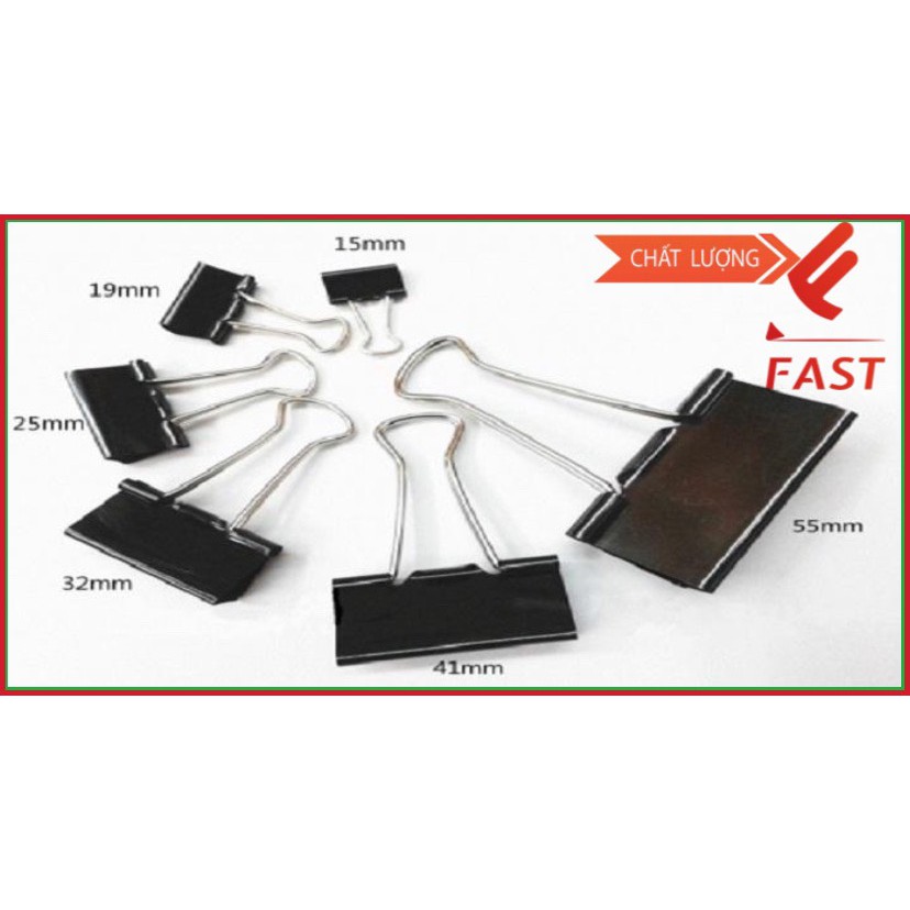 Kẹp Bướm SLECHO Nhiều Kích Thước 15mm/19mm/25mm/32mm - Hộp 12 Cái