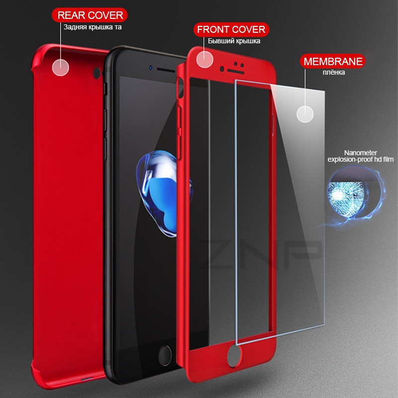 Vỏ điện thoại 360 Full Cover cho iPhone 12 11 Pro XS MAX XR SE 2020 Vỏ bảo vệ cho iPh